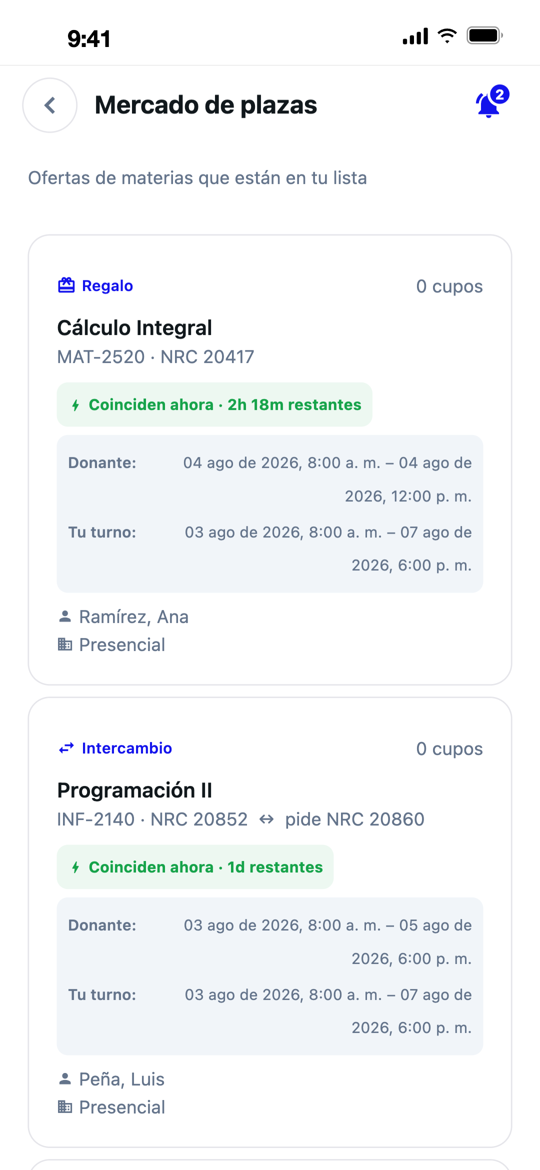 Mercado de intercambio de cupos en Chroni
